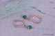Женские серьги из красного золота с зелеными фианитами S-0047 - изображение 6