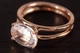 Золотое кольцо с розовым кварцем 22 K-0028 - изображение 4