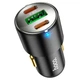 Автомобільний зарядний пристрій Hoco NZ6 PD45W 3-port 2C1A car charger, від прикурювача, чорний (NZ6) - зображення 4