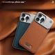 Накладка Leather Aromatherapy Metal Magnetic для iPhone 16 Beige - зображення 6