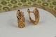 Сережки Xuping Jewelry вигнутий прямокутник із візерунком змійка 1.8 см золотисті - зображення 2