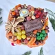 Букет с сухофруктов, орехов и открыткой с шоколада в коробке для любимой мамы,подруги, учителю - изображение 2