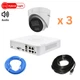 Комплект ІP відеонагляду на 3 купольні камери Hikvision 4Mp-IP-DS-2CD1343G2-LIUF-Hybridlight зі звуком - изображение 1