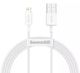 Кабель для зарядки Baseus CALYS-A02 Superior Series Fast Charging Lightning 2.4A, 1 м White - изображение 1