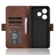 Чохол-книжка з кишеньками Deexe Wallet Stand для TECNO Pova 6 Neo - Brown - зображення 5