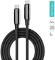 Кабель Colorway Type-C - Type-C PVC+Aluminum Alloy PD Fast Charging 240W 5А 2 м Black (CW-CBPDCC070-BK) - изображение 2