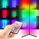 Торшер угловой RGB 1.2 м с пультом управления, регулировкой яркости и цвета, напольная LED лампа для гостиной, спальни, комнаты, алюминиевый корпус, питание от USB Черный LK202307-47 - изображение 3