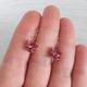Cерьги Hand Made позолоченные с кристаллами Swarovski розового оттенка - изображение 2