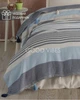 Покрывало вязанное хлопковое с кисточками и красивым геометрическим узором синего цвета 220х240 см Moss Home (MH003) - изображение 5