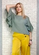 Блуза батистова прямого крою, оливкова Italy Moda S-L 11-104 - изображение 6