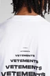 Чоловіча футболка з логотипом Vetements T-SHIRT IN COTONE Розмір L Білий - зображення 4