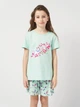 Детская летняя пижама для девочки Coccodrillo Pajamas WC5448201PJS-010 116 см Аквамарин (5904986498965) - изображение 1