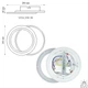 LED бра VIVA 25W 2R бело-черное Esllse ON/OFF WHITE/BLACK 220V настенный светильник "два круга" 250×200×40мм - изображение 8