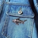 Значок (пин) BROCHE брошь бижутерия Море Скелет акулы серебристый BRGV114835 - изображение 2