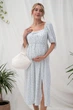Платье для беременных и кормящих Юла Мама Briella S голубые цветы на белом (DR-25.051) - изображение 13