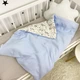 Конверт-плед для мальчика на выписку Oh My Kids "Зайчики" голубой - изображение 7