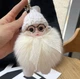 Брелок на ключи/сумку меховой кукла белая - изображение 8