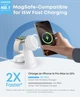 Зарядний пристрій Anker MagGo 3-in-1 Magsafe Charging Station Qi2 15W - White - зображення 2