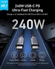 Кабель Anker Prime сверхпрочный Type-C to Type-C Cable 240W со 100-летней прочностью - 0,9m - изображение 4