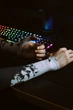 Игровой рукав 2.0 с обрезанной ладонью Paints Spray Selerity pm01ps Біло-чорний M (96081) - изображение 3
