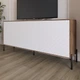Тумба под телевизор с черными металлическими ножками LION Амарант 168x40x76,5 см Дуб Ливорно/Белый (LION-043020) - изображение 1