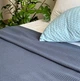 Плед покрывало косичка LavSon 100% хлопок Двухспальный 220х230 Синий - изображение 1