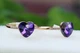 Кольцо Xuping Jewelry сердечко Сваровски синее р16 золотистое - изображение 2