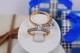 Кільце Xuping Jewelry з родієм камінь 6 мм з боків дрібні камені р 17золотистое - зображення 2