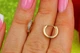 Сережки Xuping Jewelry кільця з камінням 1 см золотисті - зображення 2