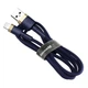 Кабель Baseus cafule Cable USB For iP 2.4A 1m Gold+Blue (CALKLF-BV3) - изображение 3