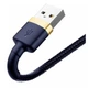 Кабель Baseus cafule Cable USB For iP 2.4A 1m Gold+Blue (CALKLF-BV3) - изображение 5
