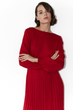 Сукня (червона трикотажна сукня міді з плісованим низом) Gepur 45842 4XL-6XL Червона - зображення 4
