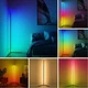 Угловой напольный торшер черный с пультом LED RGB светодиодный 120 см минималистичный ночник светильник (RGB120) - изображение 3