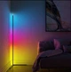 Угловой напольный торшер черный с пультом LED RGB светодиодный 120 см минималистичный ночник светильник (RGB120) - изображение 4