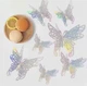 3D наклейки бабочки серебро 12штук набор JJ319-E Colorul - изображение 1