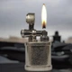 Запальничка бензинова Lighter HY703 Vintage Mini Silver у подарунковій упаковці - зображення 1