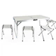 Розкладний стіл чемодан Посилений для пікніка зі стільцями Folding Table Бежевий - зображення 1