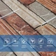 3D панель самоклеюча StickerWall під цеглу плетену 770х700х3 мм коричнево-синій - зображення 2