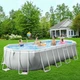 Каркасный бассейн семейный Intex 26798 610х305х122 см с лестницей и подстилкой на 18202 л Серый - изображение 3