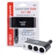 Розгалужувач прикурювача Carlife 3в1 USB 12В 5A для авто з LED підсвічуванням адаптер для заряджання пристроїв (LD-BN_33A) - зображення 1