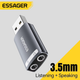 Внешняя USB звуковая карта Essager ES-OTG21на двойной 3,5мм, для ПК,ноутбуков, PS4, PS5 - изображение 3