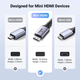 Кабель HDMI на mini HDMI v2.1 Ugreen HD163 1 метр, 8K 60Hz 48Gbps Dynamic HDR 3D MAX Black (15514) - изображение 3