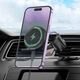 Автомобильный магнитный держатель HOCO HW6 с беспроводной зарядкой MagSafe 5W-15W - изображение 6