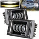 Дополнительные фары led LEADER 2110-60W противотуманка с белым и желтым светом (комплект 2шт.) - изображение 1
