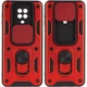 Протиударний броньований чохол із захистом камери для Xiaomi Redmi Note 9 PRO та Note 9s Armor Case Keysion red - изображение 6