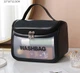 Водонепроницаемая черная косметичка Washbag, органайзер для косметики 22*16*12,5 см - изображение 3