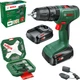 Акумуляторний ударний дриль-шуруповерт Bosch EasyImpact 18V-40 + 2x акумулятори 2.0 Ah + набір з 34 предметів (АС Xline) + зарядний пристрій AL 18V-20 + кейс (06039D8109) - зображення 1