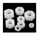 Пластиковая гайка М3 Белая нейлоновая шестиугольная, M3 White plastic nut - изображение 2