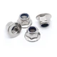 Нержавіюча фланцева гайка М6 самоконтруюча Stainless Steel A2 Self-Locking Nut M6 with Flange DIN 6927 AISI 304 - зображення 2