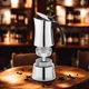 Кавоварка гейзерна Espresso Moka Maestro MR-1668-4 Silver 200мл на 4 чашки нержавіюча сталь - зображення 3